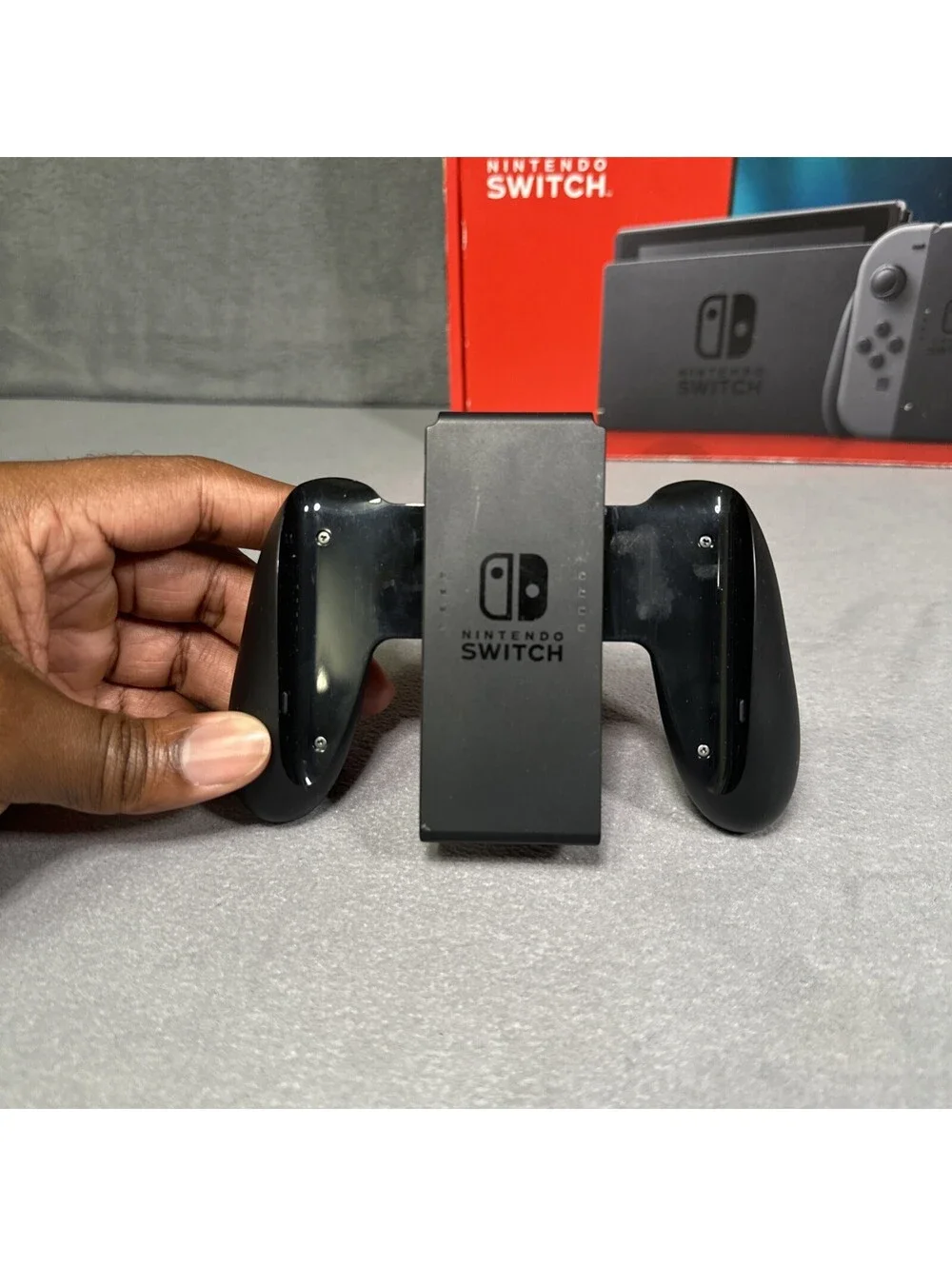 Nintendo Switch 32GB Console (HAC-001) with Gray Joy-Cons + Satisfye Grip Pro